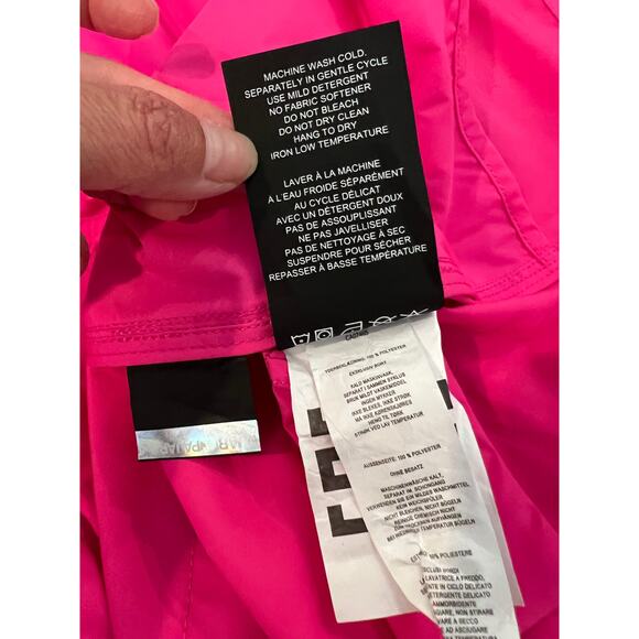 Pajar Essen Longline Packable Raincoat Removable Hood Pink Glo M - Picture 15 of 15